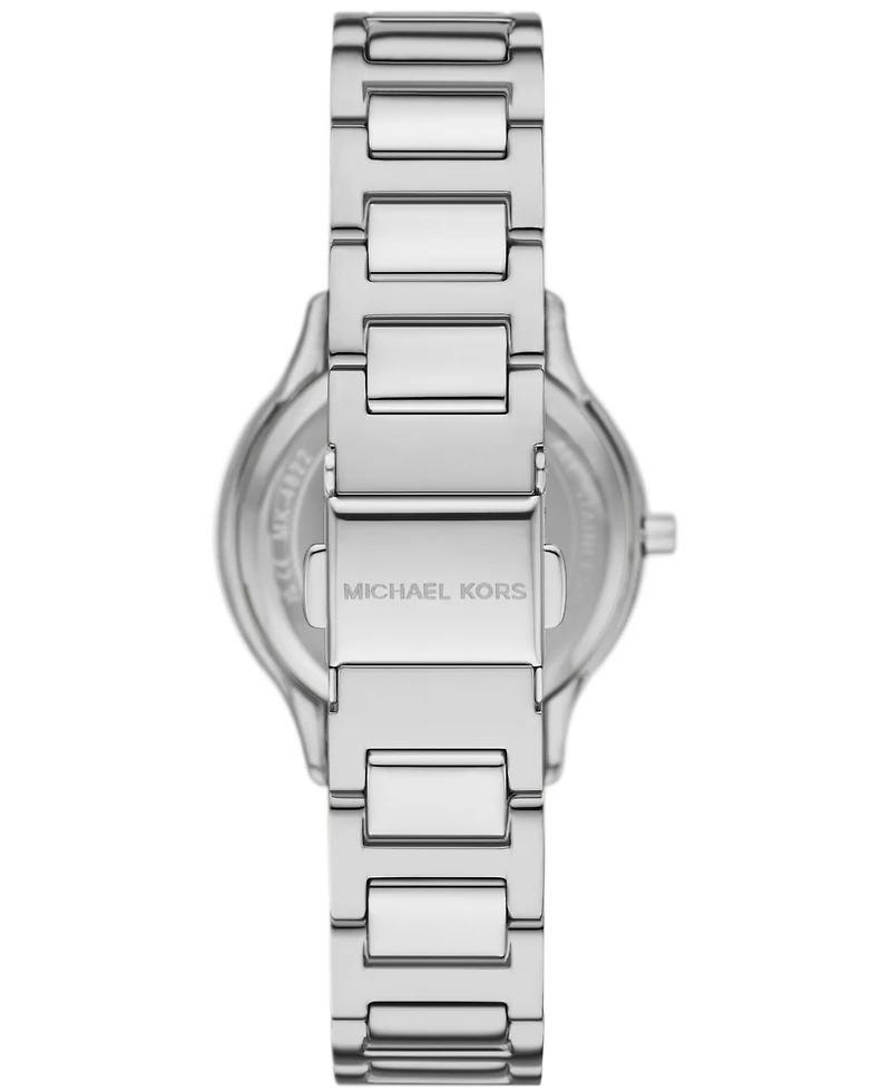 Michael Kors Women's Sage Three-Hand Silver-Tone Stainless Steel Watch 31mm