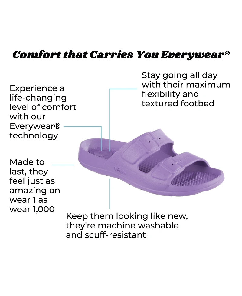 Totes Women's Molded Puffy Slide with Everywear