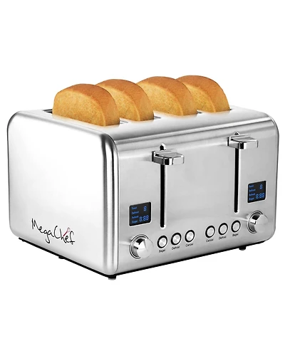 MegaChef 4 Slice Stainless Steel Toaster