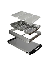 MegaChef 3 Section Buffet Server Food Warmer