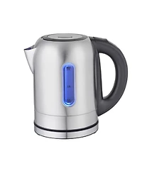 MegaChef 1.7Liter Stainless Steel Electric Tea Kettle with 5 Preset Temperature