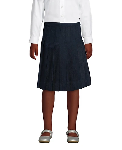 Lands' End Big Girls Pleated Skirt Below the Knee