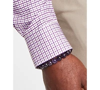 Tayion Collection Men's Slim-Fit Plaid Dress Shirt