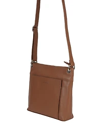 Mancini Pebble Trish Leather Crossbody Handbag with Organizer