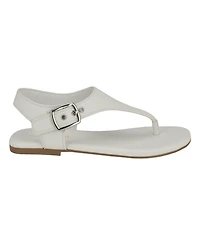Calvin Klein Women's Moraca Buckle T-Strap Flat Sandals