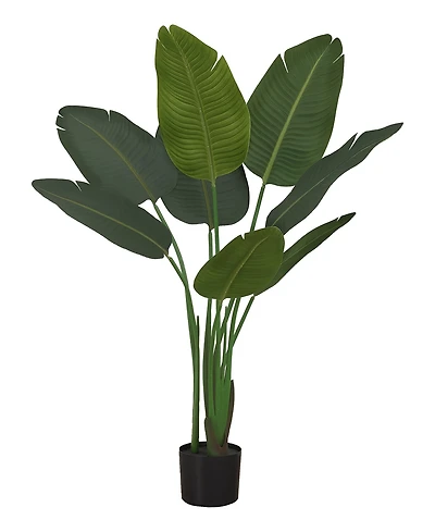 Monarch Specialties 44" Indoor Artificial Floor Bird of Paradise Tree with Black Pot
