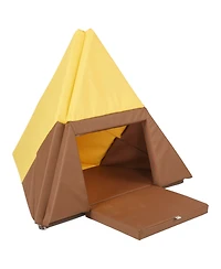 ECR4Kids SoftZone Camp, Canoe and Tumble Too, Chocolate/Yellow