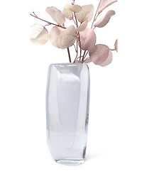 Vivience 11.5"H White Inner Double Wall Glass Vase