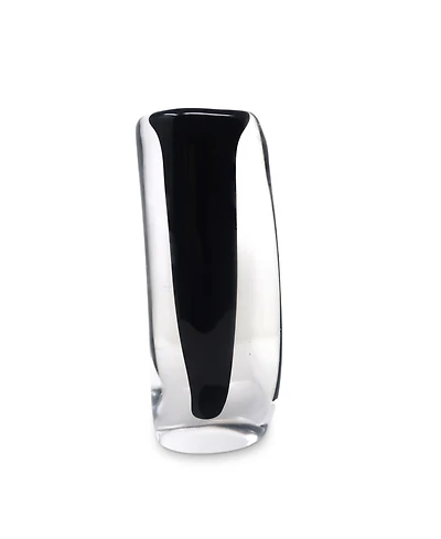 Vivience 11.5"H Black Inner Double Wall Glass Vase