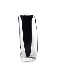 Vivience 11.5"H Black Inner Double Wall Glass Vase