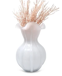 Vivience 11.75"H Glass White Vase