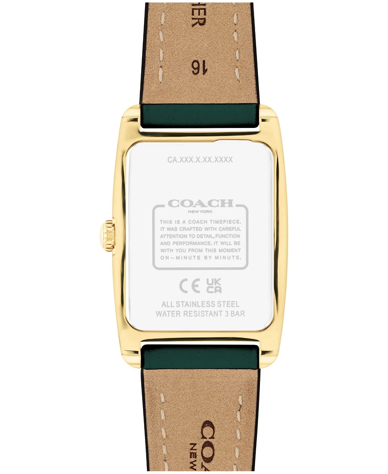 Coach Women's Reese Green Leather Watch 24mm
