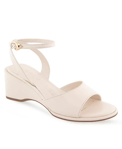 Aerosoles Women's Nixon Buckle Strap Wedge Sandals