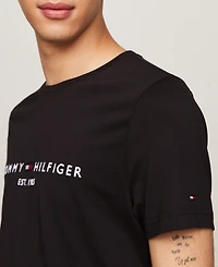 Tommy Hilfiger Men's Embroidered Logo Slim-Fit Crewneck T-Shirt