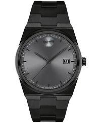 Movado Men's Quest Swiss Quartz Ionic Plated Black Steel 40mm Watch