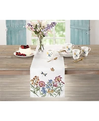 Lenox Butterfly Meadow Garden Embroidered Runner