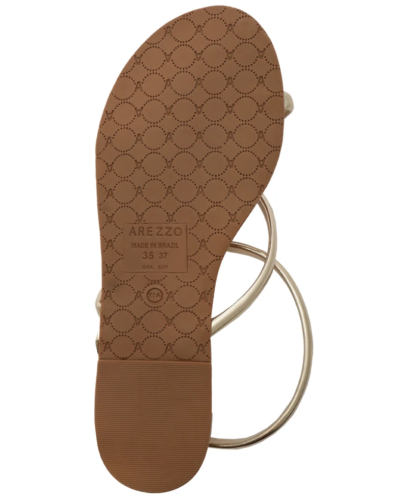Arezzo Women's Mikayla Round Toe Flat Sandals