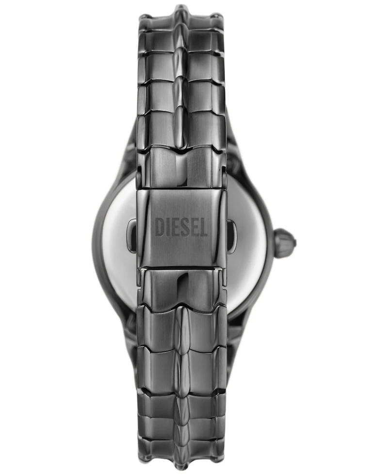 Diesel Women's Vert Three Hand Gunmetal Stainless Steel Watch 32mm