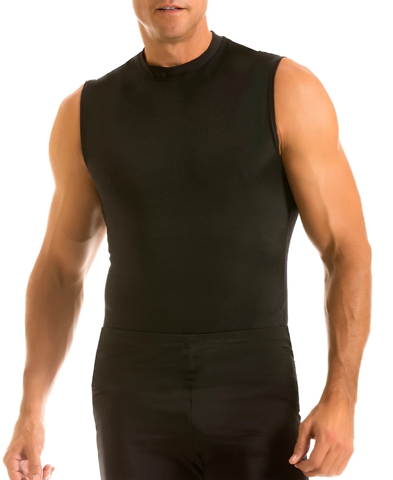 Instaslim Men's Activewear Hi-Neck Sleeveless Crewneck T-shirt