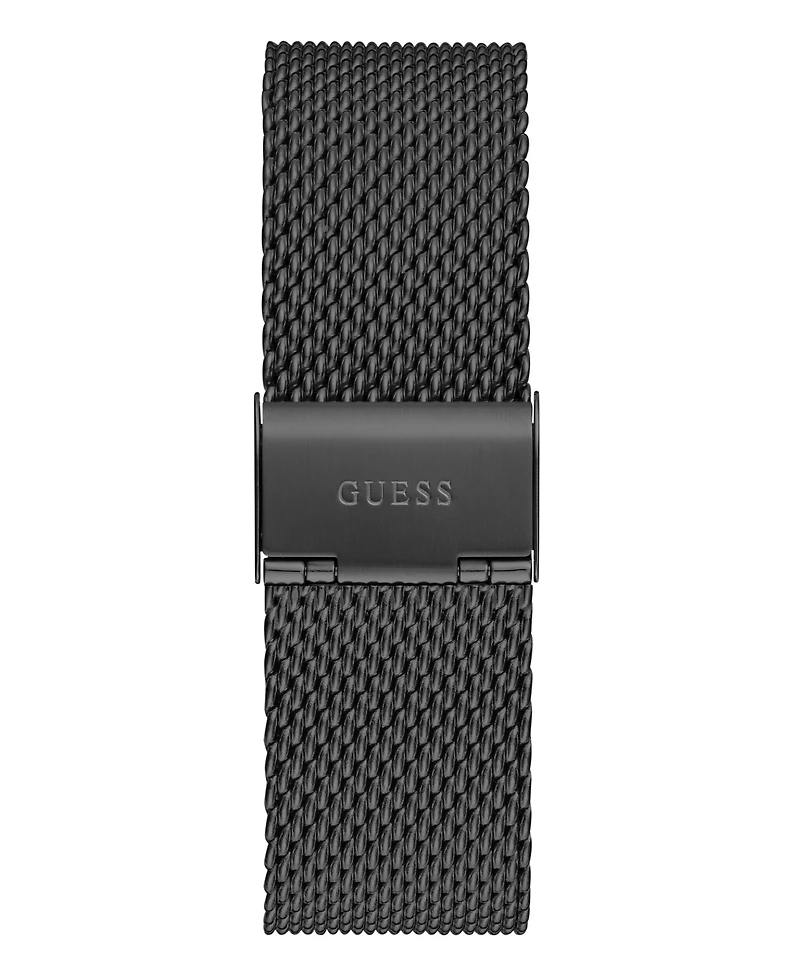 Guess Men's Analog Black Stainless Steel Mesh Watch, 44mm