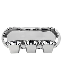 Certified International Derby Day at the Races Silver Plated 3-d Horseshoe 4 Pc Tray Set