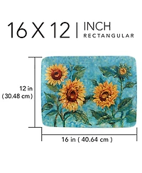 Certified International Golden Sunflowers Rectangular Platter