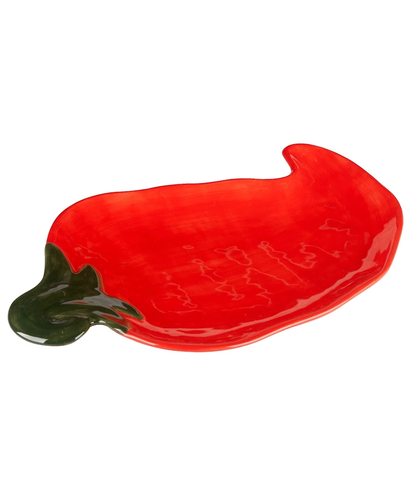 Certified International Chili Pepper 3-d Platter