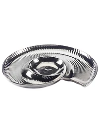 Certified International Silver Coast 3-d Nautilus Chip Dip