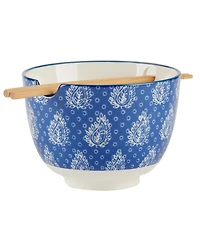 Certified International Carnival Blue Set of 2 Ramen Bowls, 2 Asst