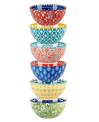 Certified International Panache Set of 6 All Purpose Bowls, 6.25" 6 Asst