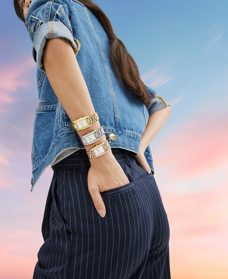 Coach Women's Reese Gold-Tone Stainless Steel Crystal Watch 24mm