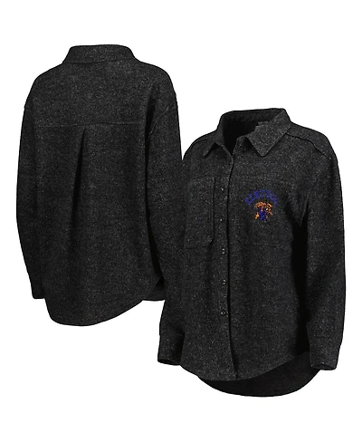 Women's Gameday Couture Black Kentucky Wildcats Switch It Up Tri-Blend Button-Up Shacket