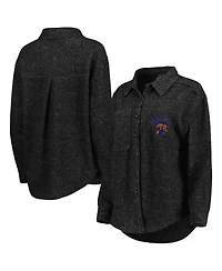 Women's Gameday Couture Black Kentucky Wildcats Switch It Up Tri-Blend Button-Up Shacket