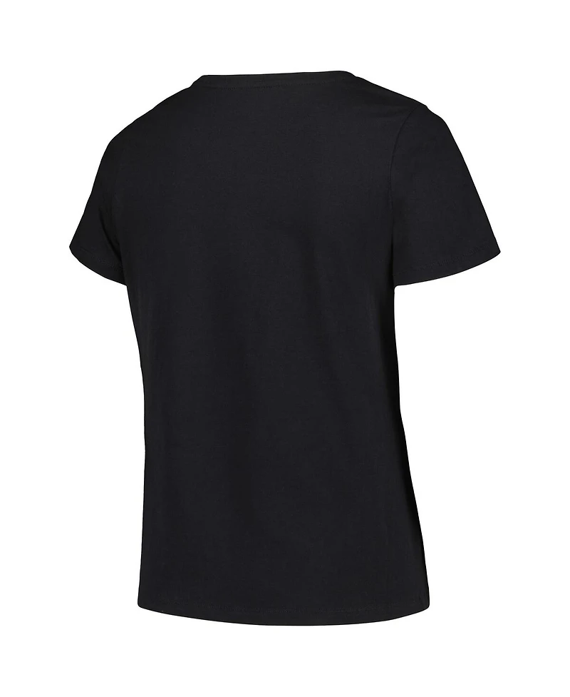 Women's Profile Black Iowa Hawkeyes Plus Size Arch Over Logo Scoop Neck T-shirt