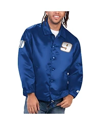 Men's Starter Royal Chase Elliott Option Route Full-Snap Coaches Jacket