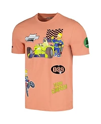 Men's and Women's Freeze Max Orange The Simpsons Racing T-shirt