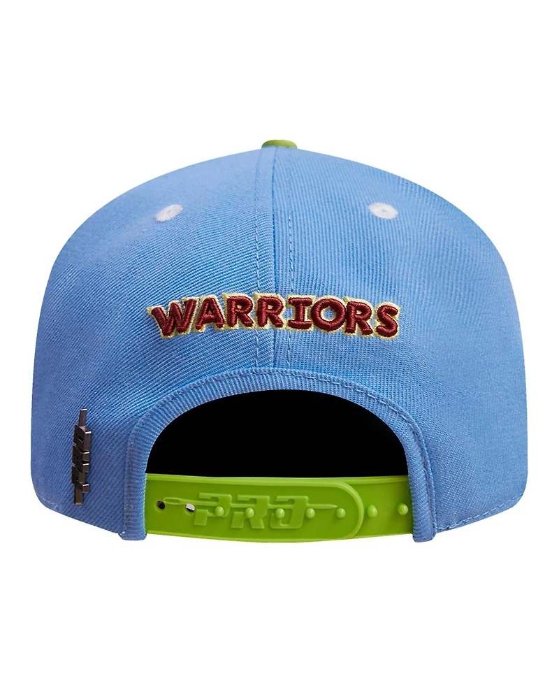Men's Pro Standard Light Blue, Green Golden State Warriors Retro Program 2-Tone Snapback Hat
