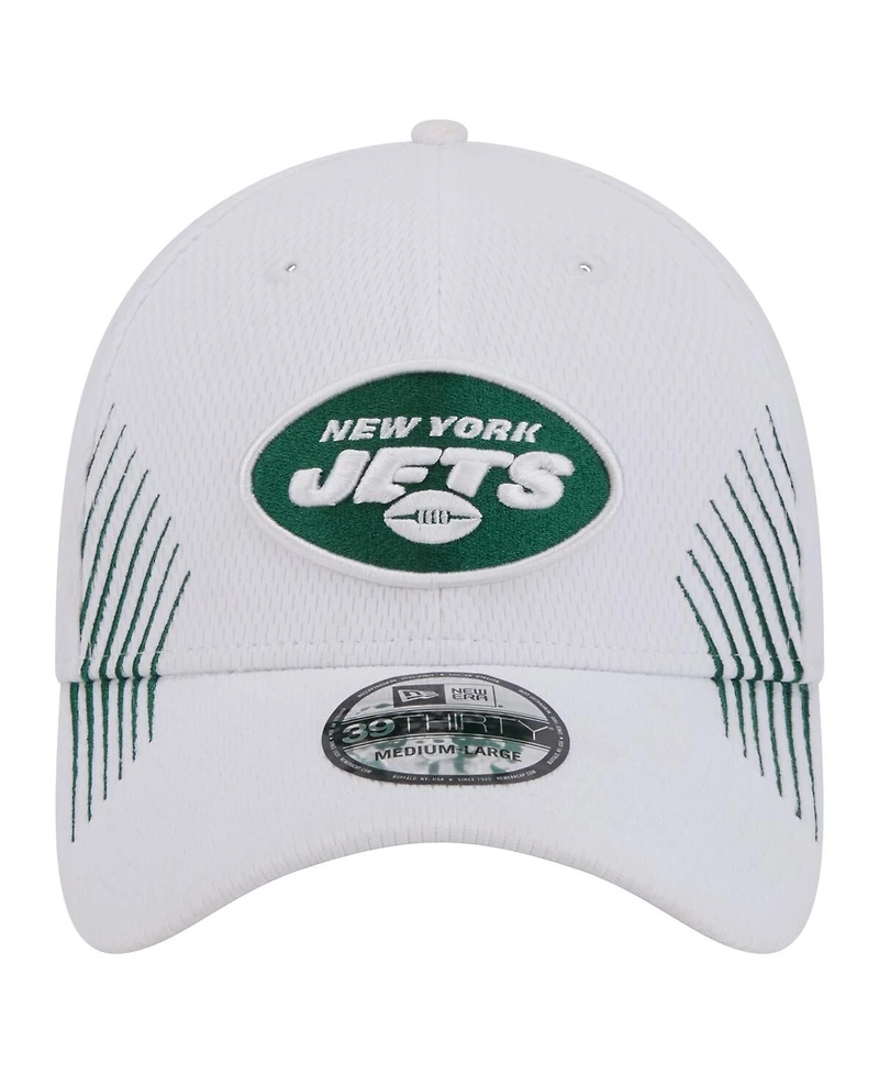 Men's New Era White York Jets Active 39THIRTY Flex Hat