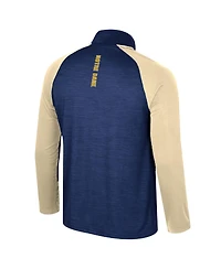 Men's Colosseum Navy Notre Dame Fighting Irish Langmore Raglan Quarter-Zip Top
