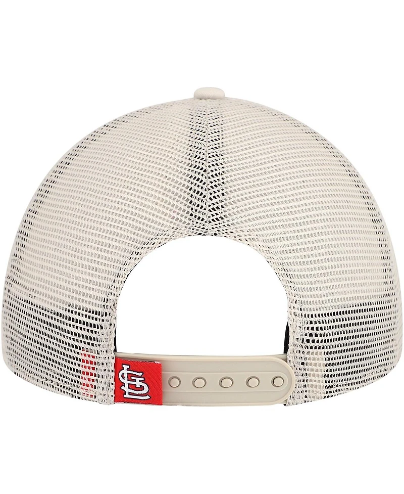 Men's New Era Stone St. Louis Cardinals Game Day 9TWENTY Adjustable Trucker Hat