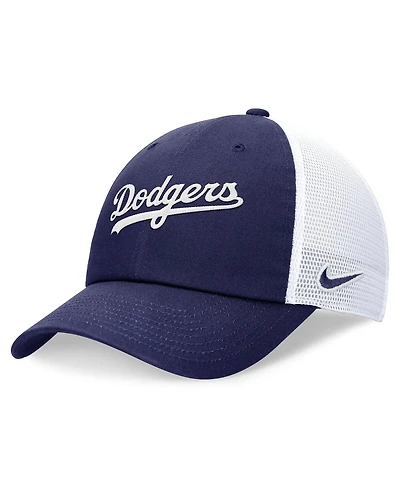 Men's Nike Royal Los Angeles Dodgers Evergreen Wordmark Trucker Adjustable Hat