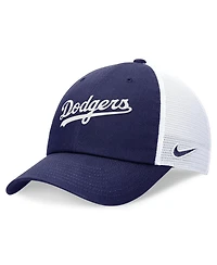 Men's Nike Royal Los Angeles Dodgers Evergreen Wordmark Trucker Adjustable Hat