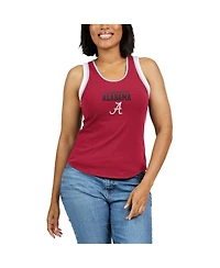 Women's Wear by Erin Andrews Crimson Alabama Tide Open Hole Razorback Tank Top