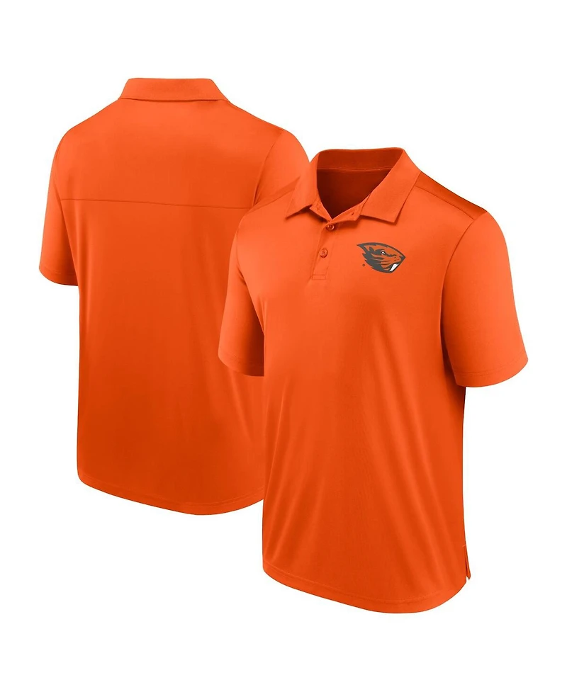 Men's Fanatics Orange Oregon State Beavers Left Side Block Polo Shirt