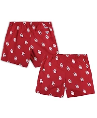 Men's Columbia Crimson Oklahoma Sooners Big and Tall Backcast Ii Allover Print Omni-Shade Shorts