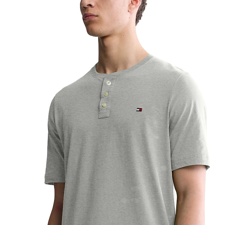 Tommy Hilfiger Men's Short Sleeve Solid Henley