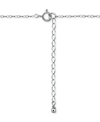 Giani Bernini Cubic Zirconia Mom Heart Pendant Necklace in Sterling Silver & 18k Gold-Plate, 16" + 2" extender, Created for Macy's