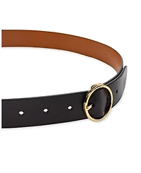 Cole Haan Women's Two-In-One Center Bar Reversible Genuine Leather Belt