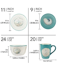 Certified International Ocean View 16Pc Dinnerware Set, Service for 4