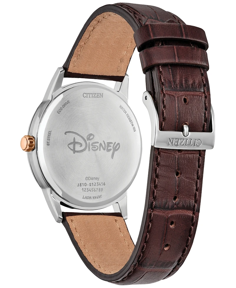 Citizen Eco-Drive Men's Steamboat Willie 1928 Brown Leather Strap Watch 40mm